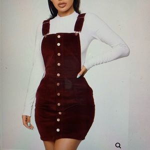 Fashion Nova Corduroy Button up Dress